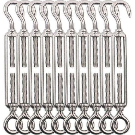 Tendicavo M5 in acciaio inox 304 – Resistente alla corrosione – Confezione da 10 pezzi per installazione esterna (1/5)