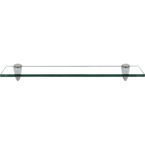 Étagère murale Verre,Tablette en verre de salle de bain 50 x 10 cm 8 mm Transparent (1/5)