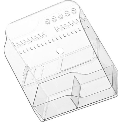 Aufbewahrungsbox für den Schreibtisch, Kosmetik-Organizer, Schmuckkästchen aus Kunststoff, kleine Schminkboxen für Schränke und Arbeitsplatten, transparent weiß (1/5)