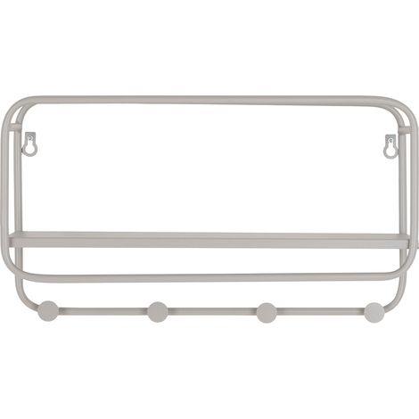 Feira Mensola porta cappelli in acciaio grigio 45x15x25 cm