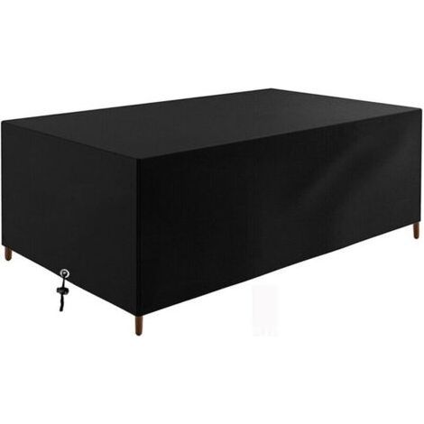 Telo di copertura rettangolare per tavolo da giardino, copertura protettiva per mobili da giardino, copertura protettiva impermeabile per mobili da giardino, telone impermeabile, tessuto Oxford (170 x (1/4)