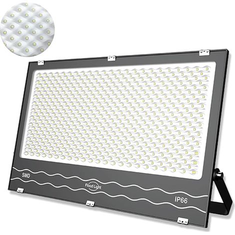Projecteur LED 100 W, éclairage de sécurité extérieur à LED, étanchéité IP66, 10 000 lm, blanc lumière du jour 6 500 K, pour jardin, cour, garage, entrepôt, terrasse, panneau d'affichage, ultra lumine (1/5)