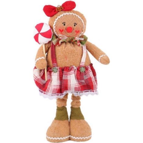 Série de figurines de Noël en tissu à longues jambes, décoration de fenêtre, décoration de sapin de Noël (F) (1/5)