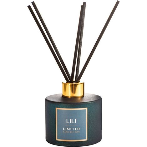 Difusor de fragancia Lili con varillas, verde oscuro, ambientador de 150 ml