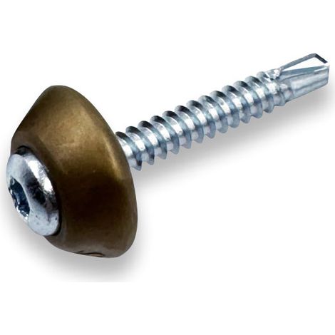 Vis galvanisées M5 x 40 mm pour métal avec rondelle d'étanchéité en bronze MK PC DIAMONDS 50 pièces (1/5)