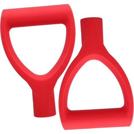 2 Pièces Poignée Pelle Accessoires De Chasse-Neige Pelles pour Creuser Manche De Machine De Déneigement Outils d'hiver pour La Neige Outils De Pelletage De Neige PP Rouge (1/5)