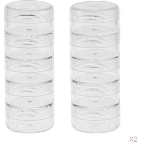 Lot de 4 boîtes à vis empilables à 5 niveaux, 95 x 36 mm (1/5)