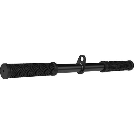 Barre Droite Pour Câble - Acier Inoxydable - 43 cm - Poignées Antidérapantes - Compatible Systèmes Poulie - Pour Tirage Haut et Extension Triceps - 1 Pièce (1/3)