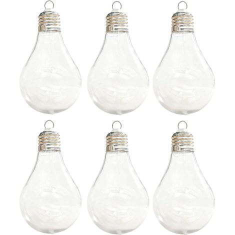 Ornements À Remplir Décorations d'Ampoules Transparentes Contenants À Bonbons De Noël pour Cheminée, Manteau, Arbre, Couloir, Chambre, Cuisine, (1/5)