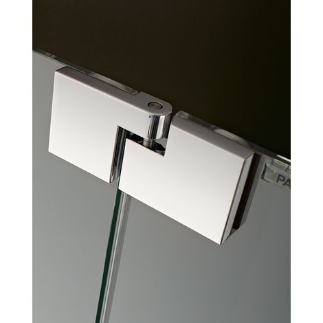 Avito Vario Eckk. 980x2000mm links, Glas H1, silber eloxiert