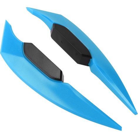 Paire d'ailerons aérodynamiques pour moto, accessoire universel pour scooter électrique, quad et SSV, kit de 2 pièces, couleur bleu clair (1/5)