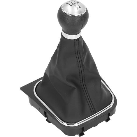 Kit de cache-poussière pour rotule de levier de vitesses manuel à 5 rapports, accessoires de carrosserie en cuir PU argenté (1/5)