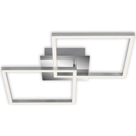 LED orientable, plafonnier à Gradation, 24 Watt, 1.800 Lumen, 3.000 Kelvin, Couleur Chrome-Argent, W 620 x 368 x 73 mm (L x B x H) (1/5)