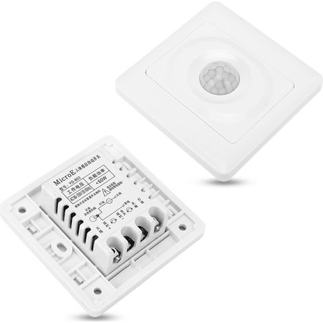 ABS-Infrarot-PIR-Bewegungsmelder mit hoher Empfindlichkeit und einstellbarer Verzögerung, Steuerschalter, AC 180–250 V (1/5)
