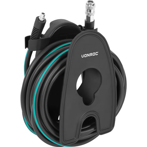 VONROC PRO Tuyau à air 10m - 15 bar - tuyau pour compresseur d'air - Raccord universel - DIN/EURO Mâle - DIN/EURO/ORION Femelle (1/3)