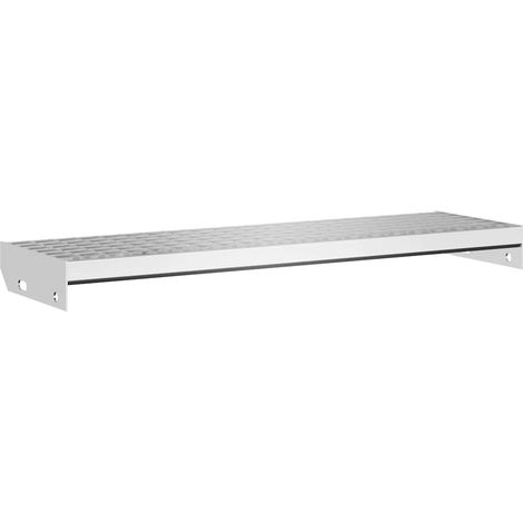 vidaXL Peldaño de rejilla acero galvanizado 80x24x7 cm (1/2)