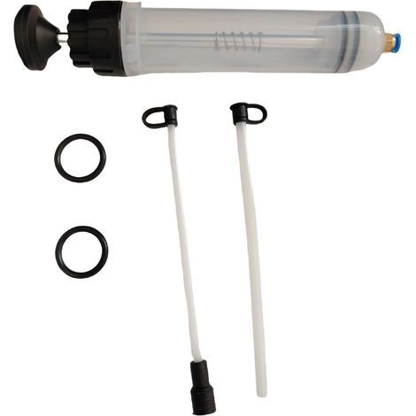 Ölabsaugpumpe [Spritze 500ml] - Universelle Absaugpumpe für Getriebeöl, Frostschutz, Wasser oder Ölwechsel für Auto usw. - Ölspritze mit Schlauch und Verlängerungen
