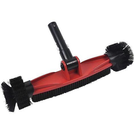 Kit de nettoyage pour piscine comprenant une tête de brosse avec extrémités latérales arrondies détachables, pour piscines enterrées et hors sol. (1/5)