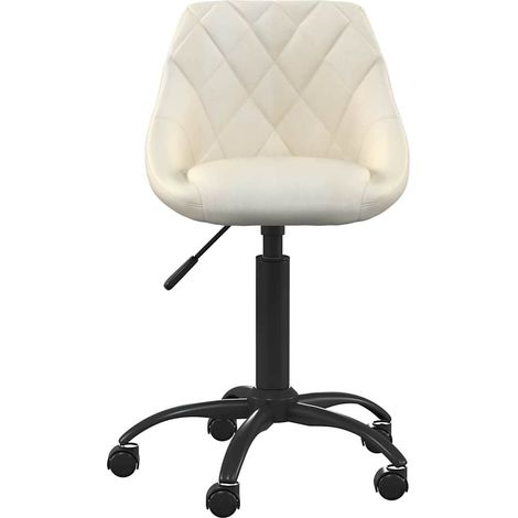 Maison Exclusive - Bürostuhl Creme Samt (1/5)