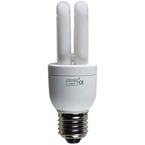 Ampoules Économie Double Tube - Lot de 5 - Verre et Métal - Lumière Chaude 2700K - Pour Salons et Chambres - Culot E14