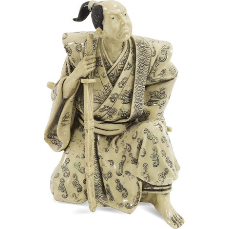Figurine de samouraï Bond marron clair 24x19,5x17 (1/5)