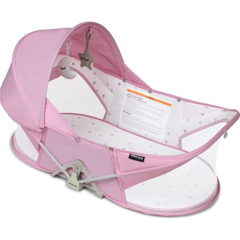 Lit de Voyage pour bébé Tente de lit de Voyage Facile à Plier Rose (1/5)
