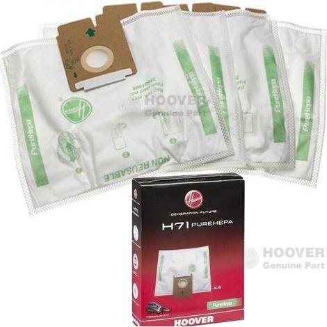 H71 - 4 SACCHETTI ASPIRAPOLVERE HOOVER FREESPACE EVO PUREHEPA ORIGINALI