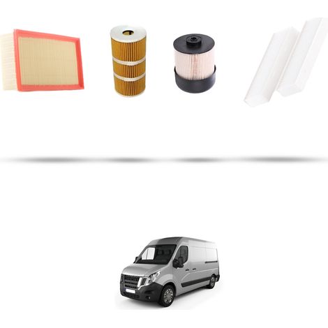 Kit tagliando 4 filtri compatibile con Nissan NV400 (X62, X62B) 2.3 DCI 81KW Dal 2014 (1/5)