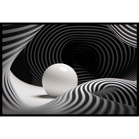 Affiche encadrée boule abstraite (1/5)
