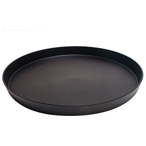 Lot de 6 bacs à plantes, bacs à eau en plastique, bacs pour pots de fleurs d'intérieur, bacs pour pots de fleurs, bain d'oiseaux, bacs de plantation, noir, diamètre 22,6 cm (1/4)