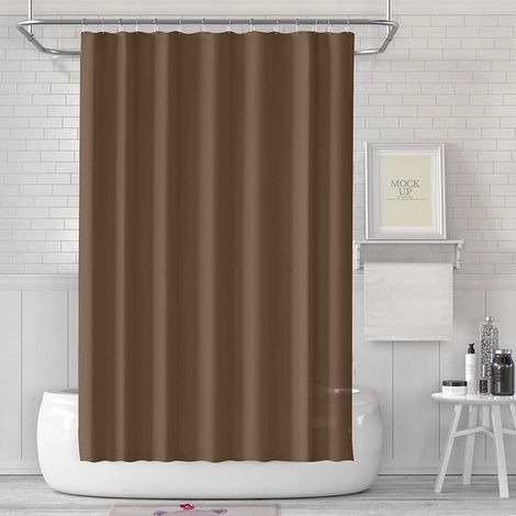 Duschvorhang Anti-schimmel 180x180 cm Wasserdicht Waschbar PEVA Kaffee (1/5)