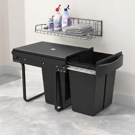 Poubelle noir en pP ABS 52 x 33,5 x 41 cm (1/5)