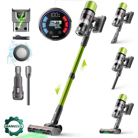 Manuzen - Aspirateur balai sans fil V6 65 kPa – autonomie 80 min (1/5)