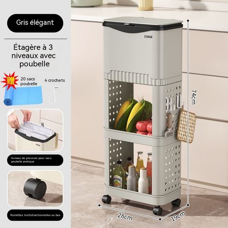 Roues pivotantes en PP+ABS, robustes et résistantes aux chocs, inodores, étanches et résistantes à l'humidité - grises (1/4)