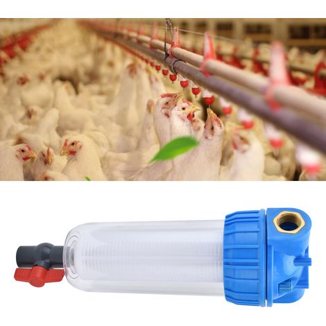 Filtre à eau pour volailles, canards, pigeons et lapins abreuvoir automatique coupelle de filtre anti-explosion pour lavage à contre-courant. (1/5)