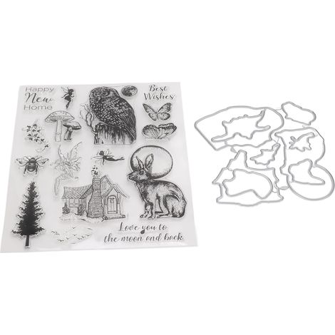 Tampon transparent motifs fées chouettes lapins multiple designs DIY scrapbooking cartes déco (1/5)