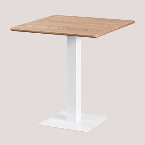 SKLUM Quadratischer Bistrotisch aus Eschenfurnier Espresso  &x2194&xFE0E 70 cm                                 
