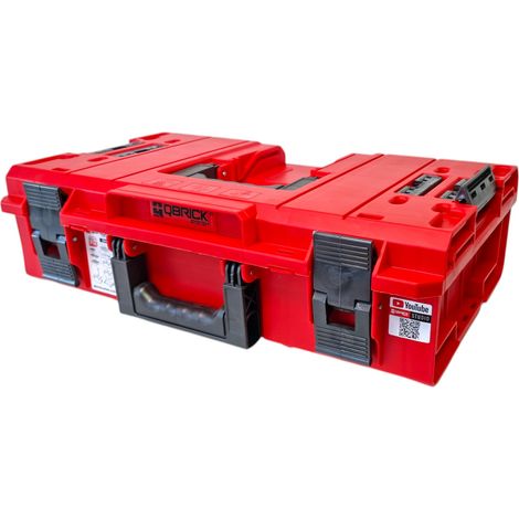 Qbrick System ONE 200 Vario RED ULTRA HD Custom Werkzeugkoffer modularer Organizer 585 x 385 x 190 mm 15,4 l stapelbar IP66 - alte Version