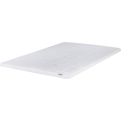 Cubrecolchón de espuma con gel 120 x 200 cm topper para colchón dormitorio blanco Frosty