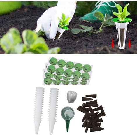 Kit hidropónico para 30 unidades: cápsulas, cestas, cúpulas y esponjas de sustrato incluye dispensador y etiquetas. (1/5)