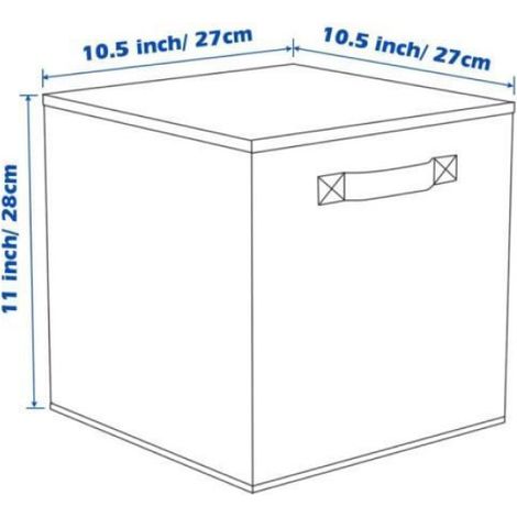 Cube de rangement pliable en tissu pour une utilisation en forme de cube (bleu ciel 2 ensemble) (1/4)