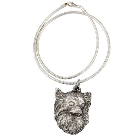 Chihuahua de pelo largo: collar para perros, joyería única para amantes de los perros, colgante de serpiente único de Art-Dog (1/5)