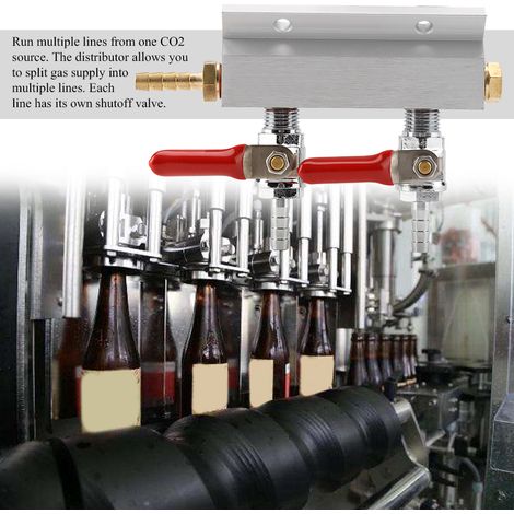 Mehrwege-CO2-Luft-Gasverteiler für Zuhause, Bier, 2-Wege (1/5)