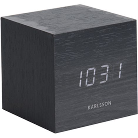 Réveil en bois carré Cube (1/4)