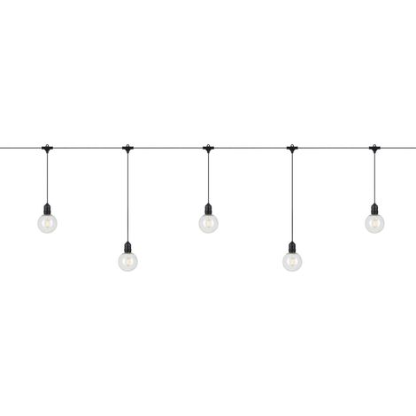 Markslojd GARDEN DECO Guirlande Lumineuse Fête de Noël 10 Lumières Extra Noir, Transparent