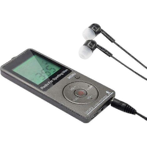 Radio portable AM/FM, radio personnelle avec écouteurs, radio Walkman avec batterie rechargeable, numérique (1/5)