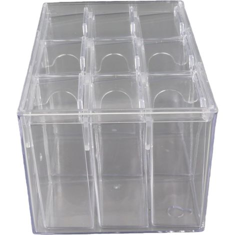 Transparente Aufbewahrungsbox mit Schubladen für Schreibtischgitter (1/5)
