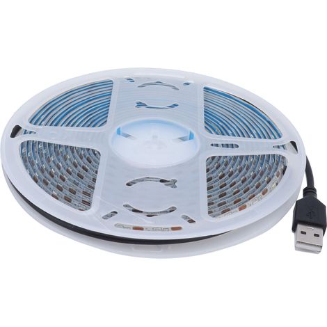 m wasserdichter, flexibler, reinweißer LED-Streifen (15 W, 5 V, USB), geeignet für Laden- und Innendekoration, Lichtleiste (1/5)