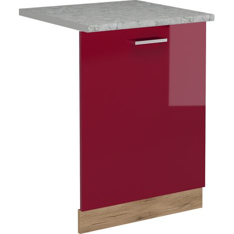 Tapa del lavavajillas R-Line, Rojo Burdeos alto brillo, 60 cm , ET Mármol, Vicco (1/5)