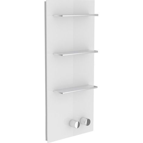 Robinetterie de salle de bains Keuco, 56165, tablette de douche avec mitigeur thermostatique DN 20, poignées à droite, Coloris: Verre anthracite - 56165011102 (1/2)